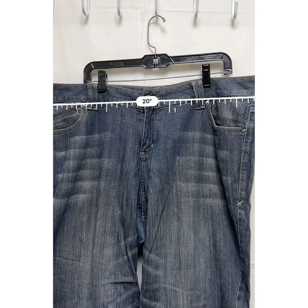 Venezia Womens Plus Size 3 Average Straight Leg Dark Wash Stretch Denim‎ Jeans